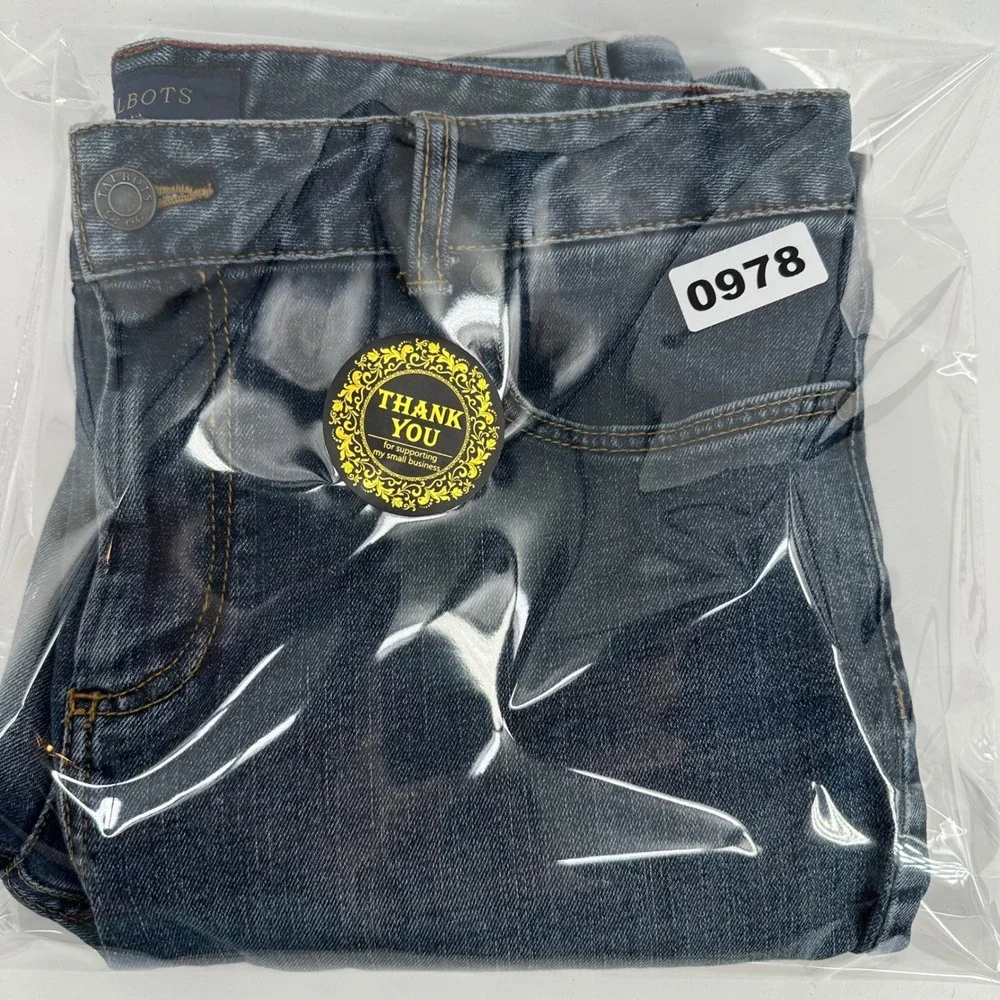 Talbots Womens Blue Straight Leg Jeans Medium Wash‎ Stretch Size 12 Denim Pants